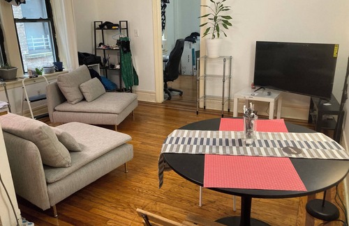 McGinley Square Condo | 1-BDR with full size bed, AC & WiFi in a 2-BDR Apt near Journal Square Station