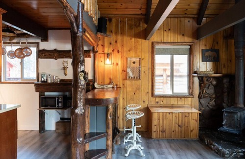 Big Bear City Cabin | 10 mins to Ski with Spa AC Firepit Hammock Dogs