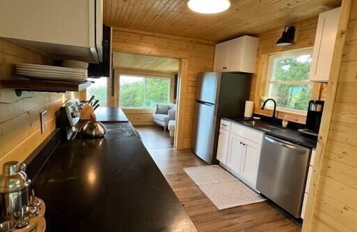 Apple Ridge Cabin | 100 mile views, 2½ mi. to BR, hot tub & Kids Loft