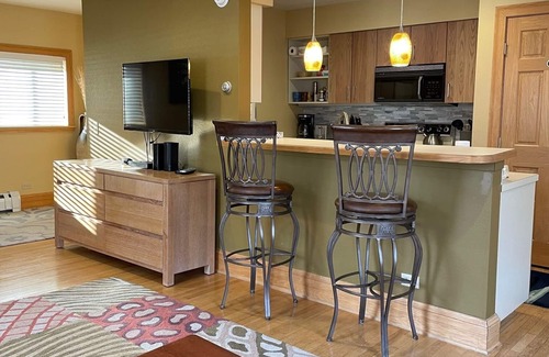 Harbor Springs Apartment | 180' Views of the bluff, Main Street, and a bit of the Harbor!