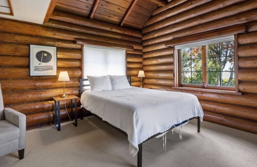 Lawtonwood House | 2 bed 2 bath Historic log Cabin Waterfront Estate