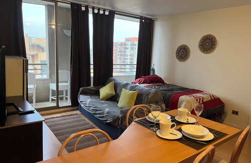 Downtown Santiago Apartment | 2 bedroom 2 bathrooms apartment half block from Sta. Lucia subway station