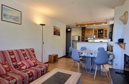 Plagne Centre Apartment | 2-room apartment with balcony 100m from slopes in La Plagne