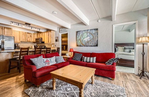 Dillon Condo | 20% Off July! Walk to Lake, Dining, Amphitheater. Pool (Summer), Hot Tub, Sauna, Quiet End Unit!