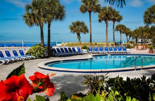 St. Pete Beach Hotel | 2x Gulf Front View Villa w/Balcony 2 Double Beds at Island Grand at TradeWinds