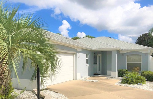 Belle Aire Villa | 3 bed 2 bath, 1500 sf, ct yard villa, private heated pool and 4 person golf cart