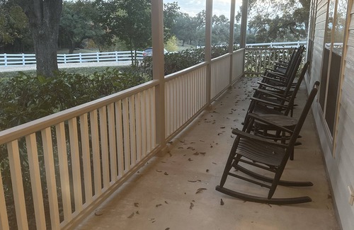 Round Top House | 3 bed/3 bath ranch house on Round Top, TX, main square with large porch & views