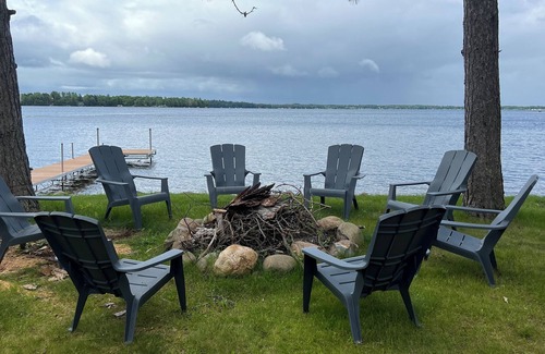 Sturgeon Lake House | 3b 2ba +loft Lakefront escape with level lot and hot tub! Pontoon available