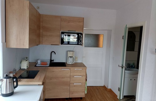 Falkenberg Apartment | 5 minutes from the Kiebitz-See recreation area. With terrace, barrier-free.