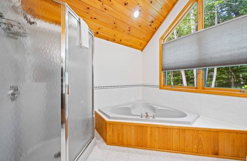 Adirondack House | 8.5-acre lakefront retreat with private beach, deck, grill, firepit, & game room