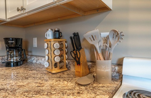 Ely Apartment | A Taste of Ely studio apartment, king bed