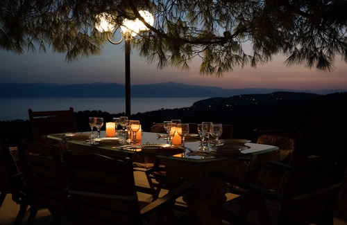 Kilada Villa | A two-house villa with breathtaking sea view and private pool and garden