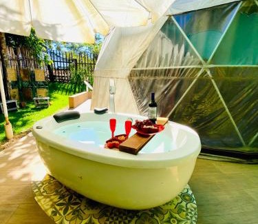 Aguas de Lindoia Cabin | Aconchego no Domo BANHEIRA com AQUECIMENTO 7,5km centro Águas de Lindoia com COM CAFÉ, internet Starlink