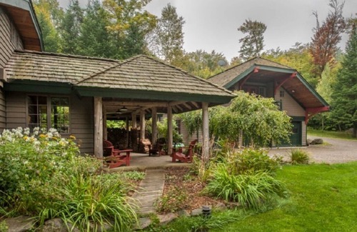 Blue Mountain Lake House | Adirondack Great Camp style home on beautiful Blue Mountain Lake