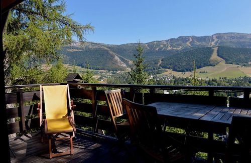 Les Lolettes Ski Chalet | Adorable chalet perched in the forest with breathtaking views of the ski area.