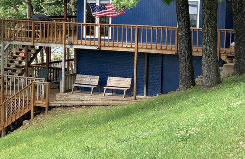 Jay House | All Decked Out! Grand Lake waterfront, boat dock and views. Drowning Creek.