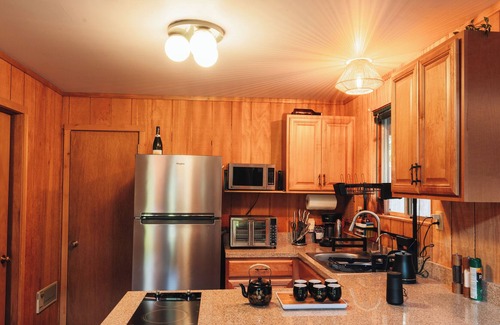 Gold Bar Cabin | Amanita- Riverfront wellness cabin with hot tub & sound bath room!