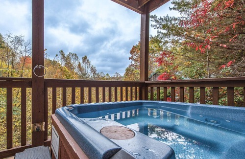 Black Bear Falls Cabin | Americana | Wooded Views + Pool Access & Private Hot Tub