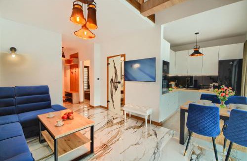 Meszna Apartment | Apartament Marmurowy w Szczyrku z widokiem na góry z dostępem do sauny i jacuzzi , dwa miejsca parkingowe