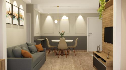 Campinas Apartment | Apartamento 1604 no Bosque com um quarto sala cozinha completa e uma vaga de garagem