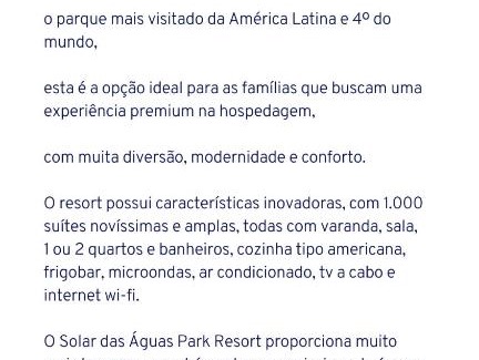Olimpia Resort | Apartamento no Solar das Águas