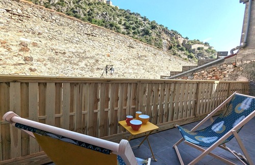 Villefranche-de-Conflent Apartment | Apartment with balcony mountain view Le Fort 2 Résidence Les Rosalys