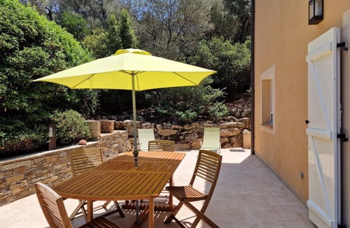 Propriano Villa | Apartment in villa with terrace, at the campsite, sleeps 4