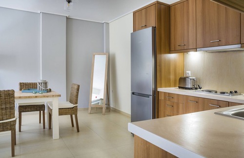 Karavomylos Apartment | Apartment Lilly, brand new apartment with communal pool, 10 meters from sea