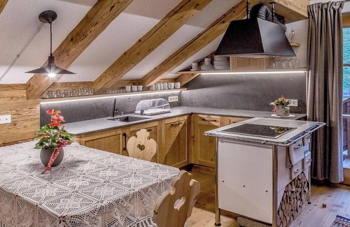 Sorafurcia Apartment | Apartment Piz da Peres - Geiselsberg with Mountain View, Pool, Sauna, Wi-Fi & Garden