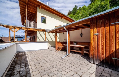 Planol Apartment | Apartment “Pritscheshof Balkon” with Mountain View, Balcony & Terrace