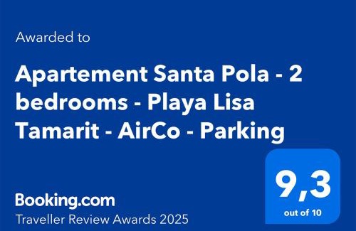 Santa Pola Apartment | Apartment Santa Pola - 2 bedrooms - Playa Lisa Tamarit - AirCo - Parking