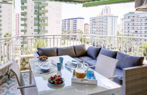 Grau i Platja Apartment | Apartment 'Tokiomar Playa' with Sea View, Wi-Fi and Air Conditioning