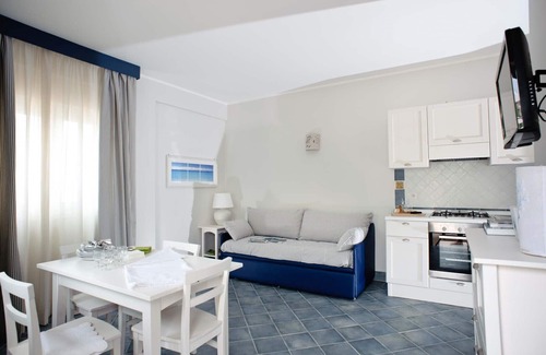 Villammare Apartment | Apartment with terrace. Shared pool. 150 metres from beach