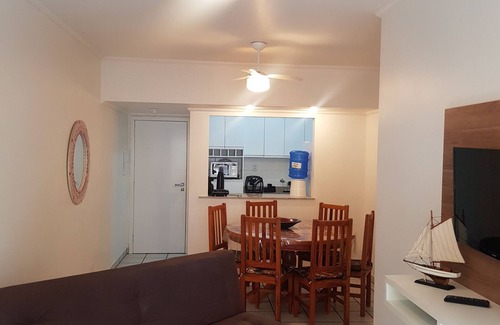 Praia Grande Apartment | Apt 100 mts from Praia Grande Ubatuba, sleeps 8, air cond, pool, sauna, chur