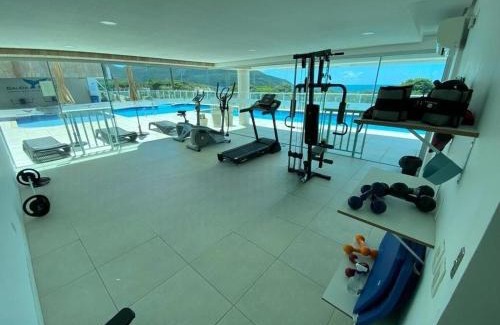 Acores Apartment | Apt Pé na Areia Floripa - Praia dos Açores - Churrasqueira na Varanda e Piscina