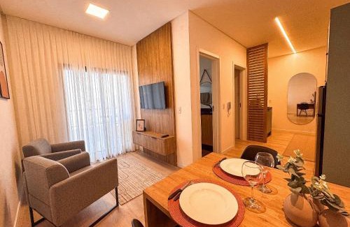 Santa Terezinha Apartment | Apto com 1 quarto e sacada com churrasqueira