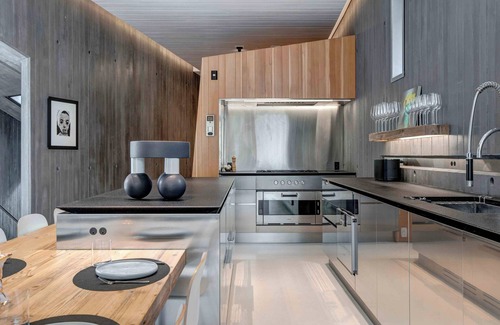 Salt Lake Mountain Resorts House | Architectural Gem by InvitedHome | Ski-In, Sauna, Patio, Firepit, Unique