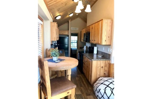 Austin Cabin | Armadillo cabin in a boutique gated tiny home resort with pool!