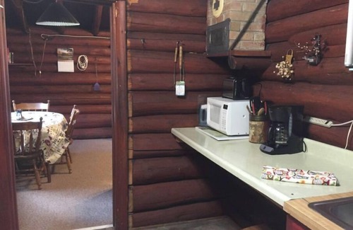 Northome Cabin | Authentic Log Cabin Pet Friendly Island Lake Northshore Bay Resort