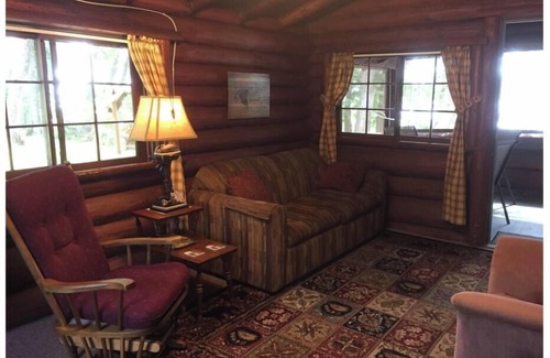 Northome Cabin | Authentic Log Cabin Pet Friendly Island Lake Northshore Bay Resort