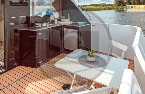 Havelsee Boat Rental | Awesome ship in Neuruppin with kitchen