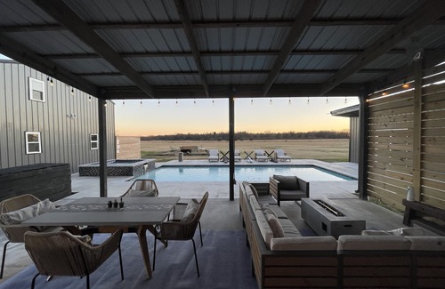 Point House | Barndominium in the Country on 11+ Acres: resort like pool/game room/guest house