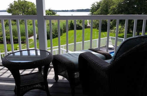 East Moriches House | Bayfront beauty with heated pool! Minutes to Westhampton!