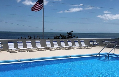Sea Isle City Condo | Beach front condo with ocean front balcony, swimming pool, tennis, pickle ball