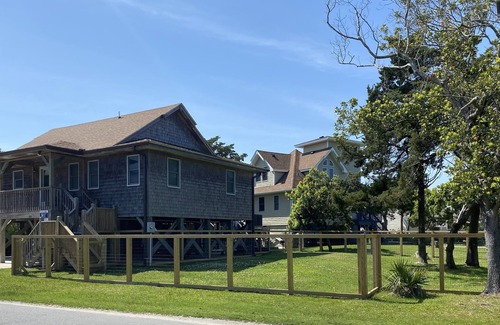 Ocracoke House | Beach Therapy: Dog friendly, spacious interior and screened porches.
