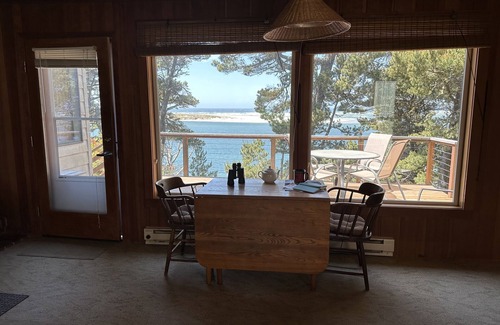 Netarts House | Beachfront property, 180 ocean view, fireplace, and private path down to beach.