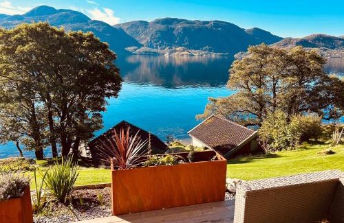 Forsand kommune House | Beautiful Beach line Cabin with sauna near Pulpit Rock