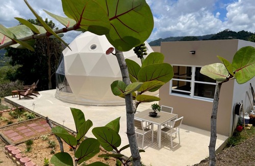 Achiote Cabin | Beautiful Dome with Spectacular View in Puerto Rico's Mountains