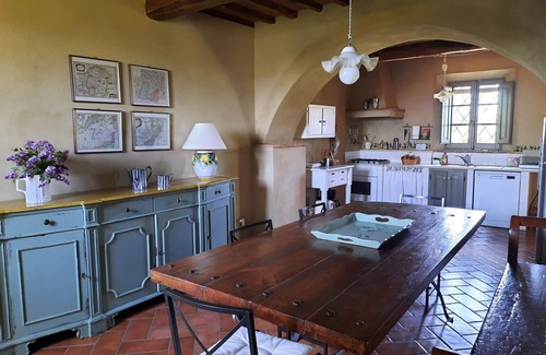 San Giovanni d'Asso Villa | Beautiful private villa with WIFI, private pool, A/C, TV, patio, panoramic view, close to Montalcino