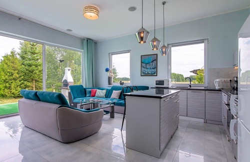 gmina Dobra House | Beautiful private villa for 8 guests with private pool, WIFI, TV, terrace, pets allowed and park.